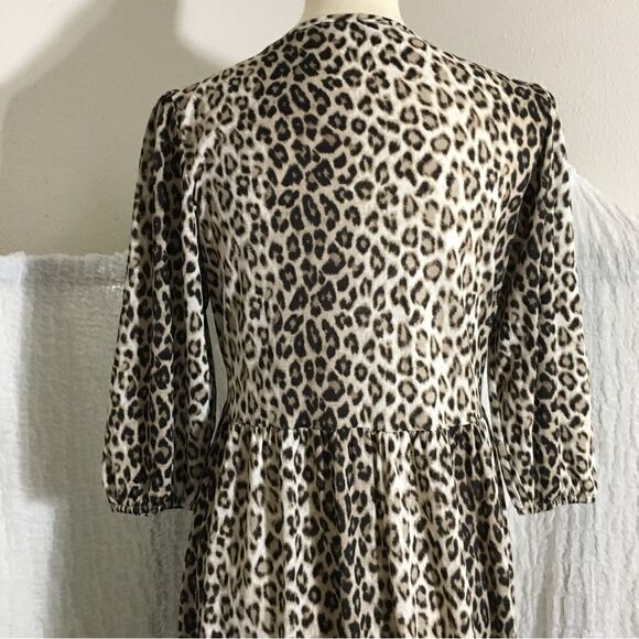 Zara Animal Pring Midi Dress Size Small - Picture 8 of 9